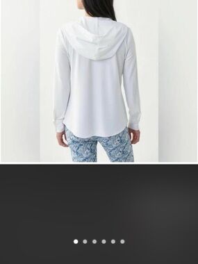 Joseph Ribkoff White Hooded Long-Sleeve Top